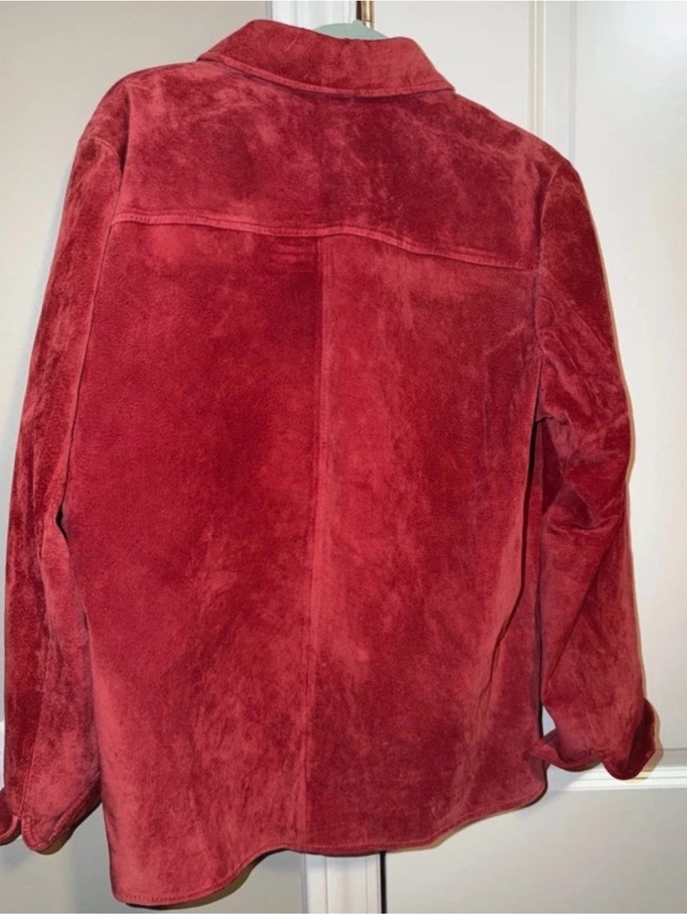 Pendleton Red Suede Button-Front Jacket - Picture 4 of 5
